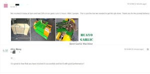 USA Customer Feedback for HGRC-600 Garlic cutter